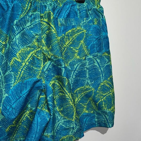 BOCA Classics Men's Blue Green Tropical Drawstring Mesh Lined Swim Trunks Medium - Picture 7 of 10